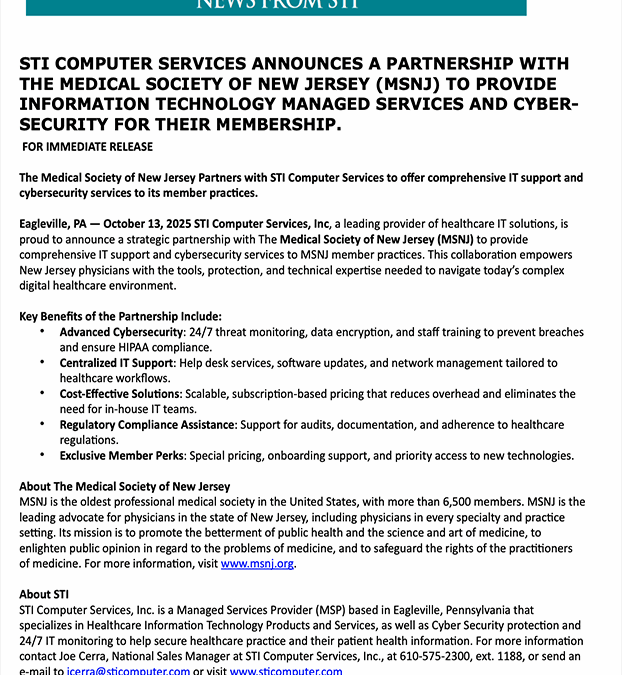 STI Partners with MSNJ